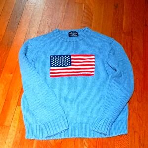 Vintage Polo Jeans Co Ralph Lauren gray women's sweater, size medium